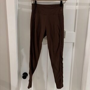 7 Diamonds Core High Waisted Legging Chocolate Brown Athletic Pants Size Small